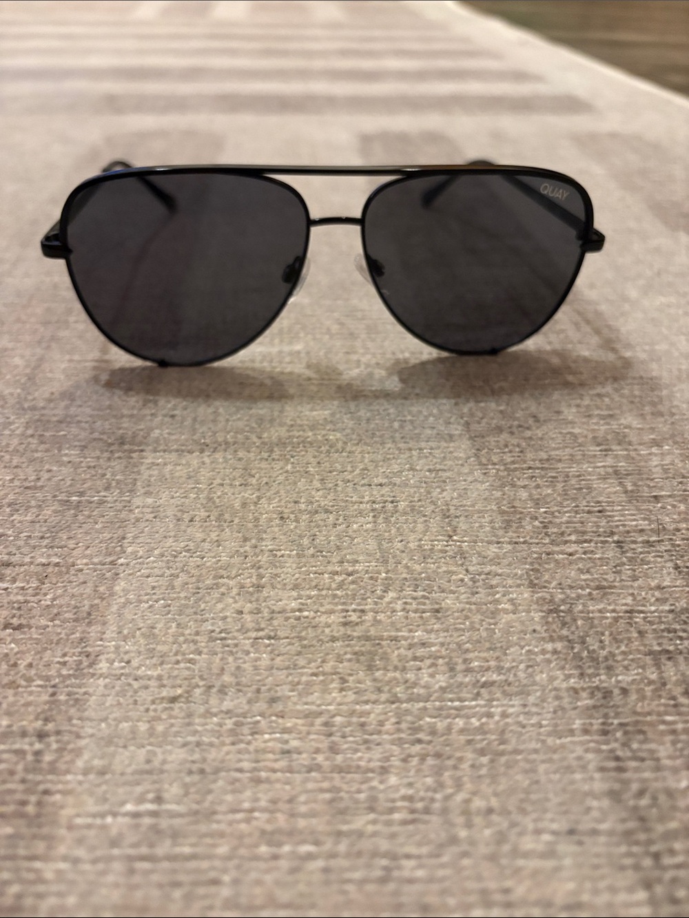 Quay Australia High Key Extra Large Sunglasses - Black/Smoke